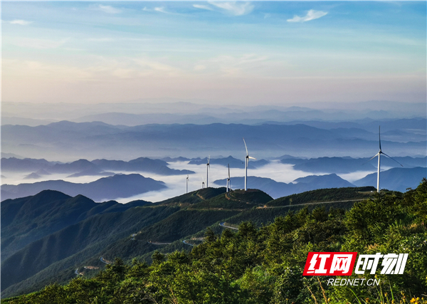 大熊山国家森林公园位于湖南省娄底市新化县北部。近年来，随着“旅游立县”战略深入实施，新化县生态良好、文化旅游资源丰富的后发优势越发彰显，先后跻身中国最具魅力文化旅游百强县、全国休闲农业与乡村旅游示范县、首批“国家全域旅游示范区”创建单位、全省首批文化旅游特色产业重点县行列。据统计，2019年上半年，新化共接待旅客620万人次，同比增长2.5%，旅游综合收入近50亿远，同比增长超过3%。（杨暴默/摄）