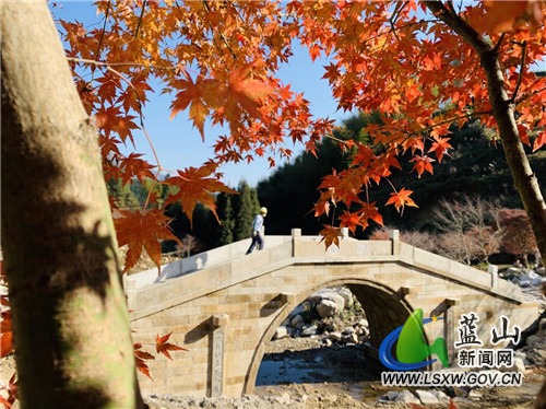 近日，蓝山县阳光明媚，大批游人涌入湘江大峡谷景区，使得朋友圈被“一抹红”刷屏。

湘江大峡谷景区是蓝山县今年招商引进的一个文旅项目，该项目由蓝山谷广东旅游开发有限公司投资建设，拟投资11.98亿元，今年开工建设以来，已投入2亿元，种植了300亩樱花、600亩红枫、200亩高山杜鹃花，游客中心、游步道、景观石桥、栈道、旅游厕所、标识标牌等基础设施正在奋力建设中，力争明年开园迎客，湘江大峡谷景区的建成将为蓝山旅游增添浓厚的一笔。