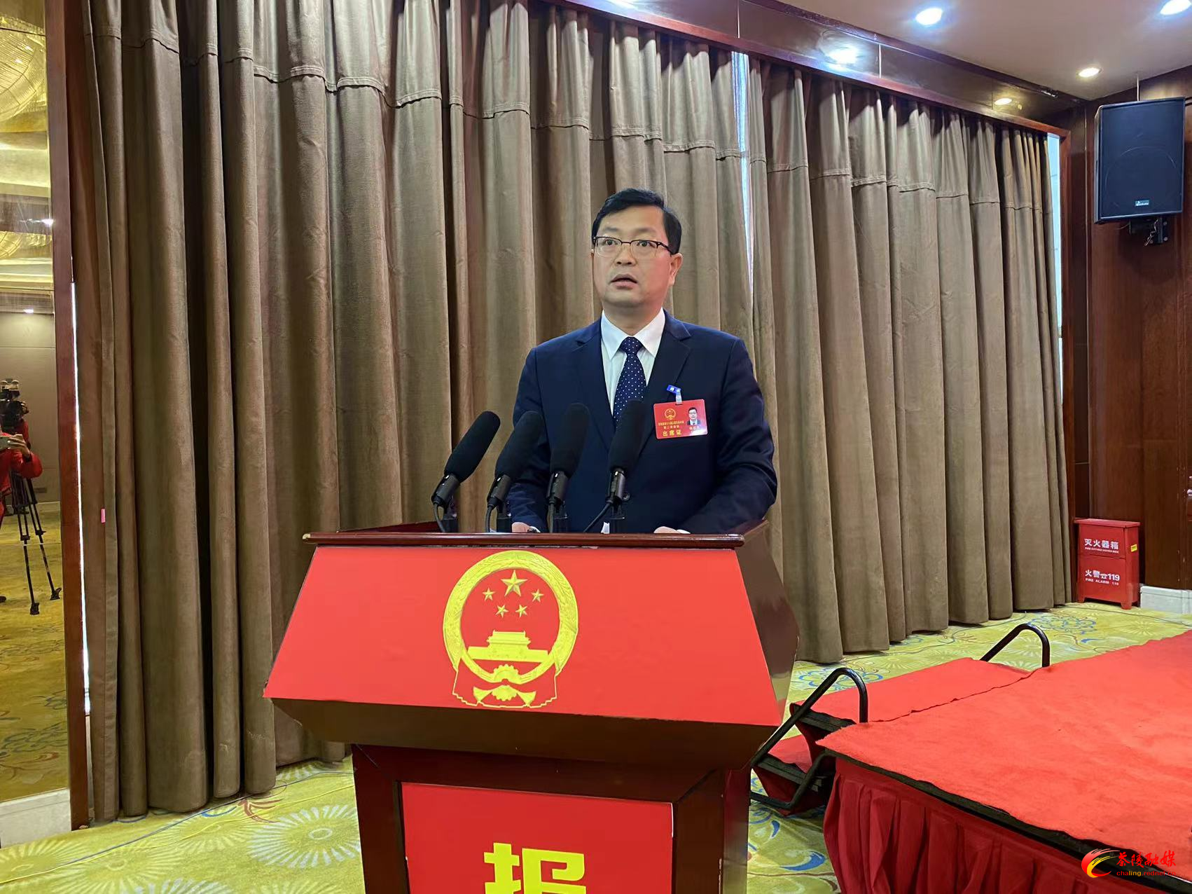 县委副书记,县长杨红兵作政府工作报告