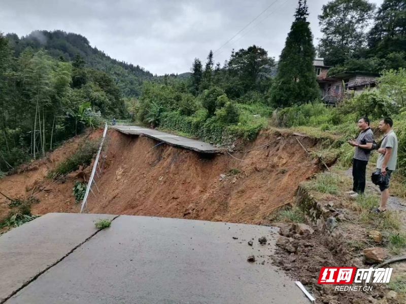 土桥镇南楼村农村公路水毁现场勘察.jpg