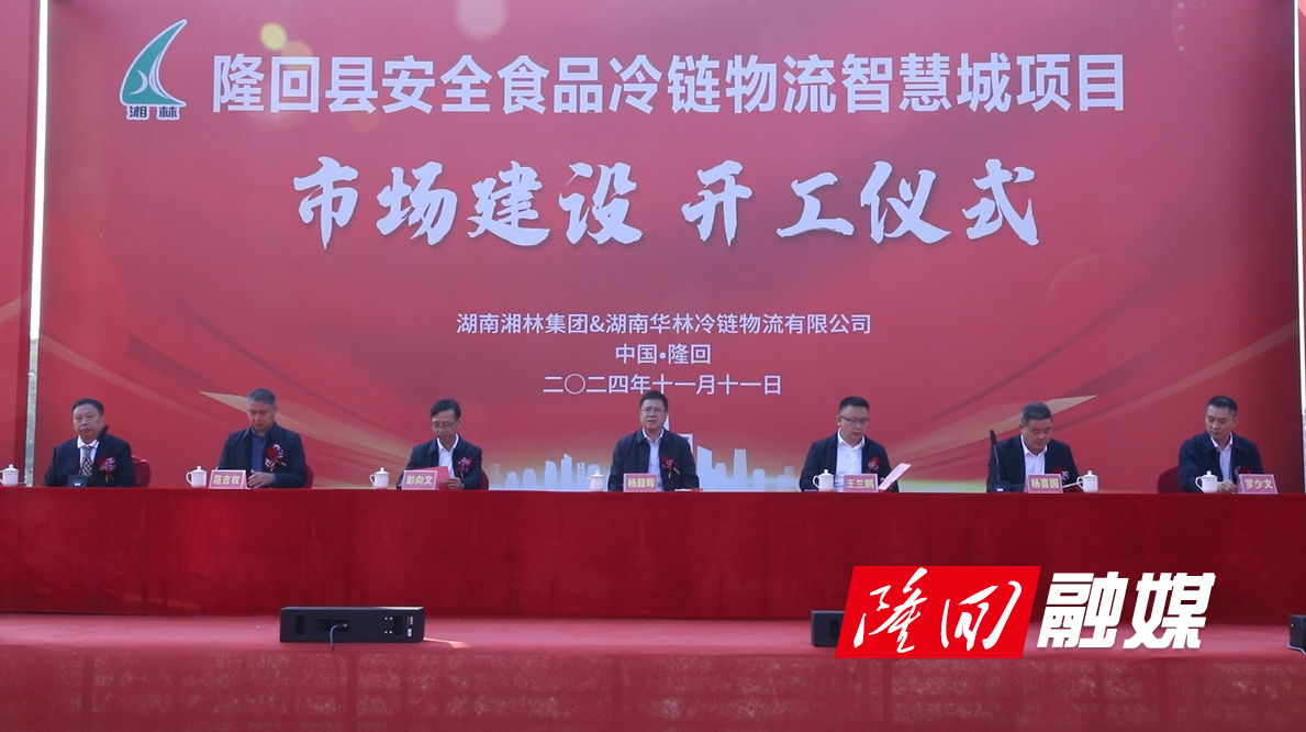 隆回县安全食品冷链物流智慧城项目举行开工仪式(图1)