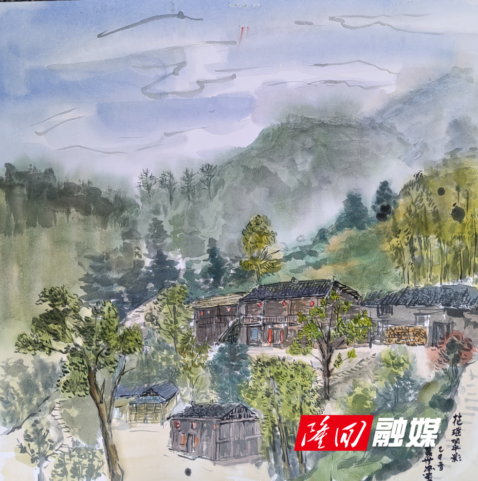 花瑶翠影   彩墨 50cm×50cm.jpg