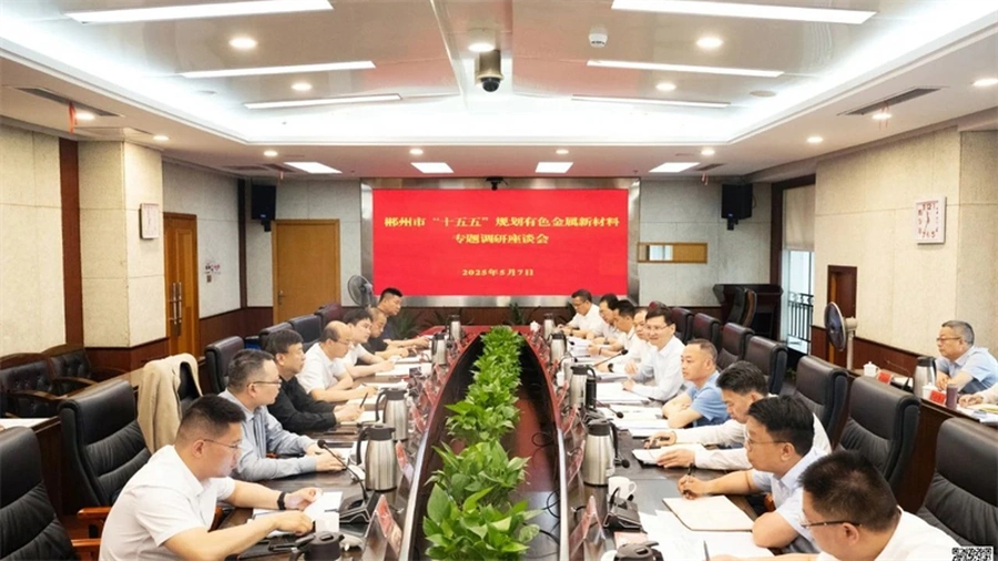 阚保勇主持召开郴州市“十五五”规划有色金属新材料专题调研座谈会