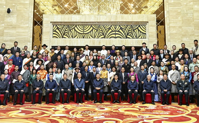 习近平接见西藏各族各界代表