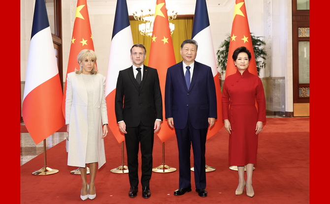 习近平同法国总统马克龙会谈