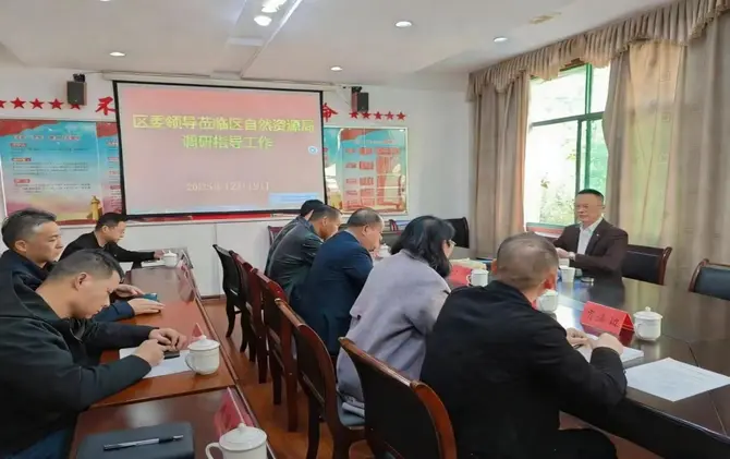 区领导调研全区自然资源工作