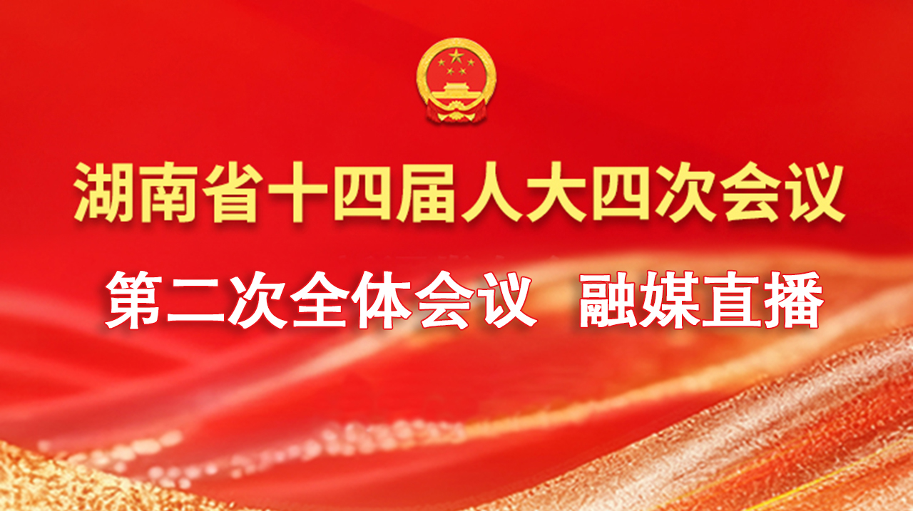 直播丨湖南省十四届人大四次会议第二次全体会议