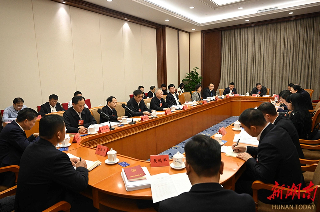 湖南代表团举行分组会议 审议三部法律草案