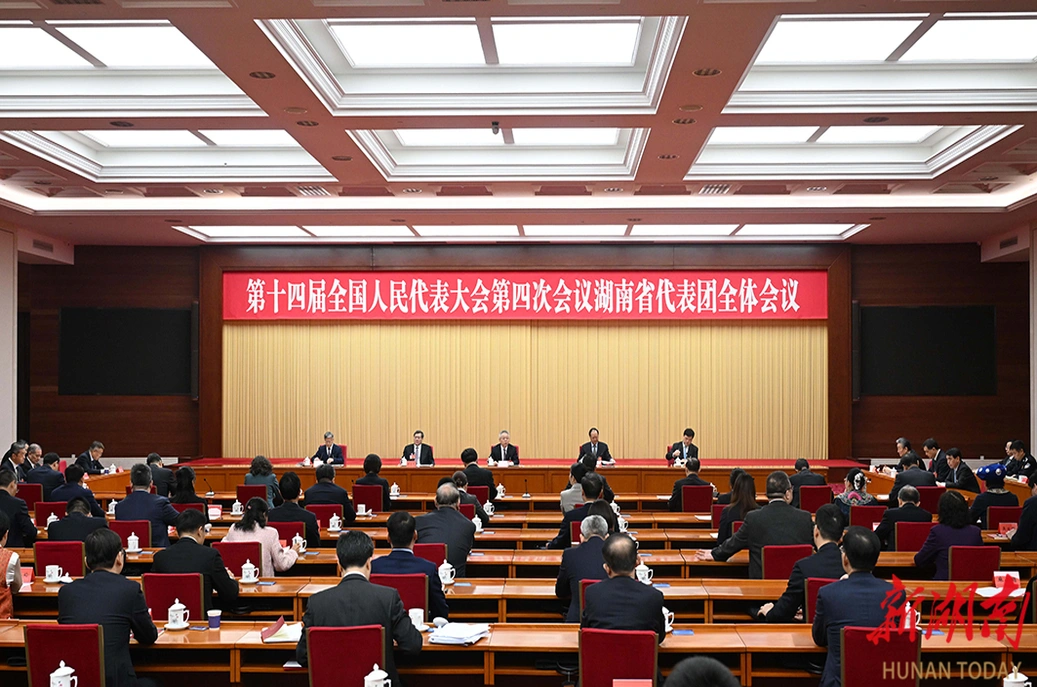 湖南代表团举行分组会议和第六次全体会议