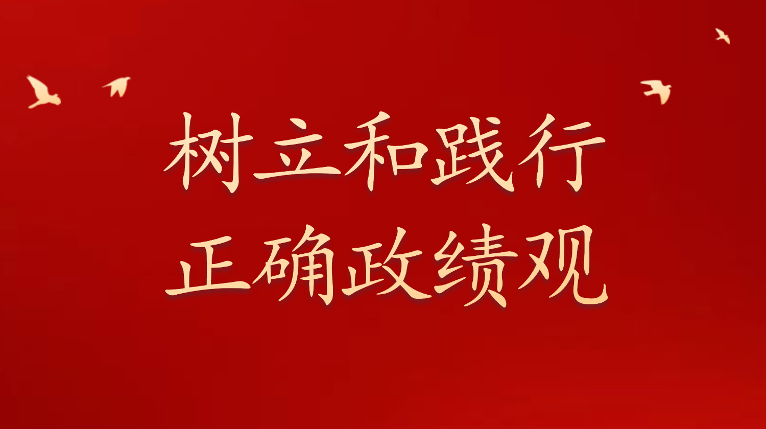 树立和践行正确政绩观