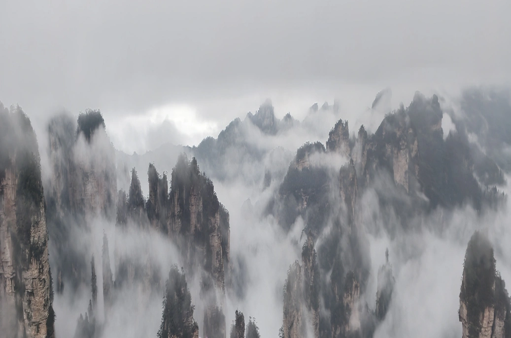 张家界国家森林公园：峰起云间引客来