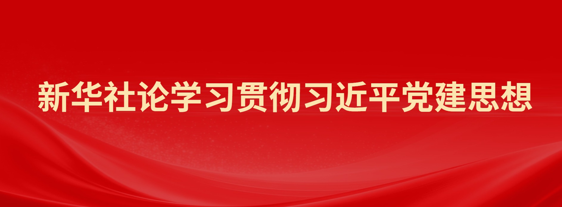 新华社论学习贯彻习近平党建思想